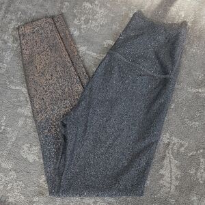 Beyond Yoga Speckled Gray and Brown Leggings